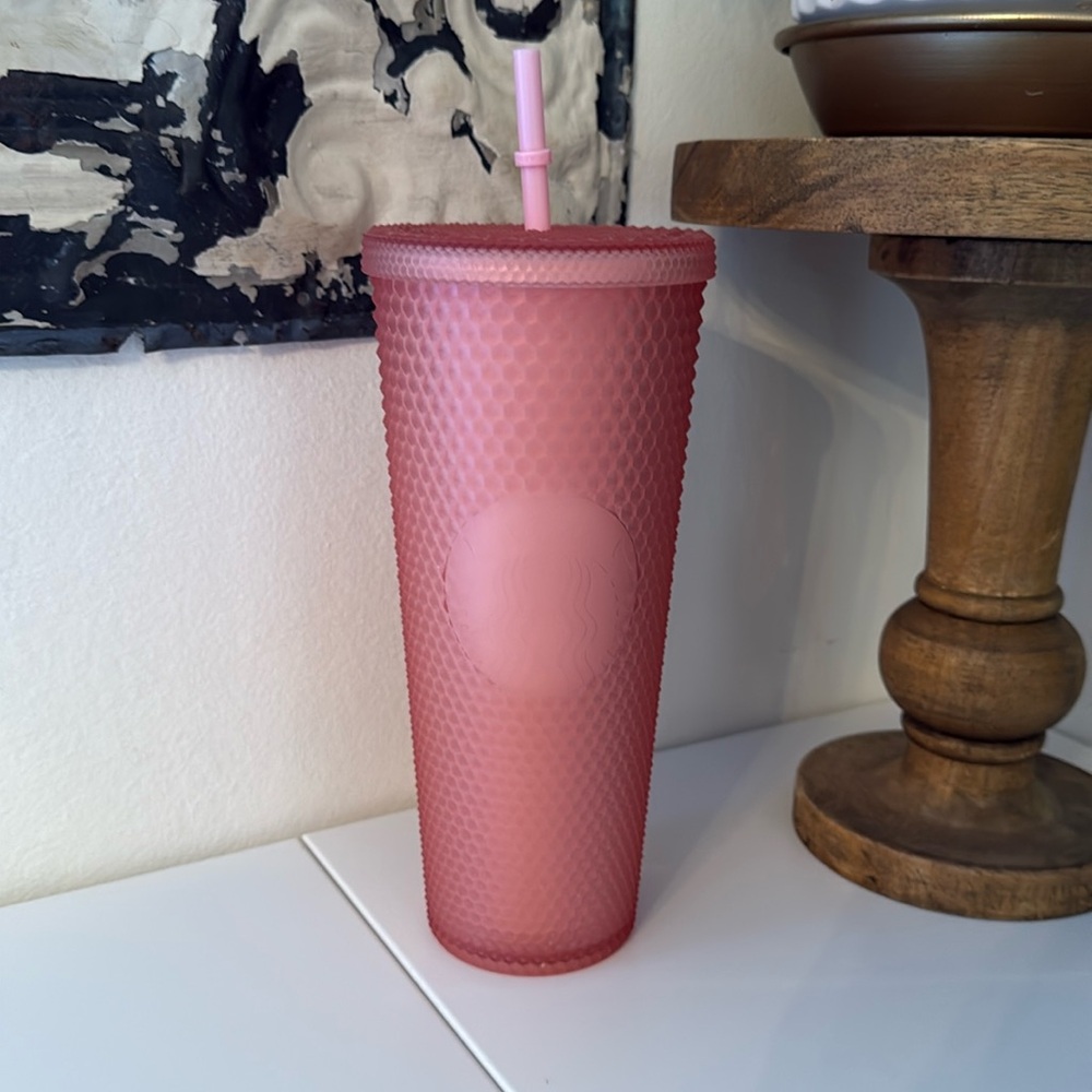 Starbucks Pink Frosted Studded Tumbler